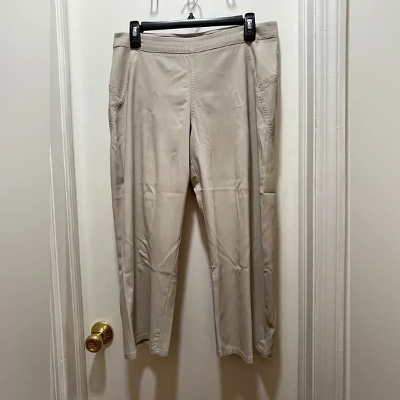 Simply Vera Vera Wang Cropped Pants Beige M - Picture 3 of 6